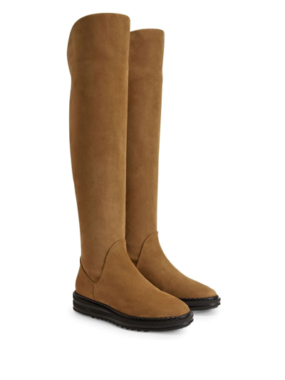 Giuseppe Zanotti Malakhie Suede Boots In Brown