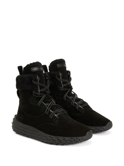 Shop Giuseppe Zanotti Urchin High-top Sneaker Boots In Black