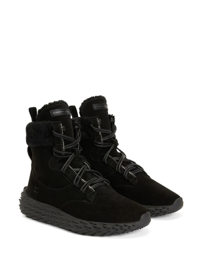 Giuseppe Zanotti Urchin High-top Sneaker Boots In Black