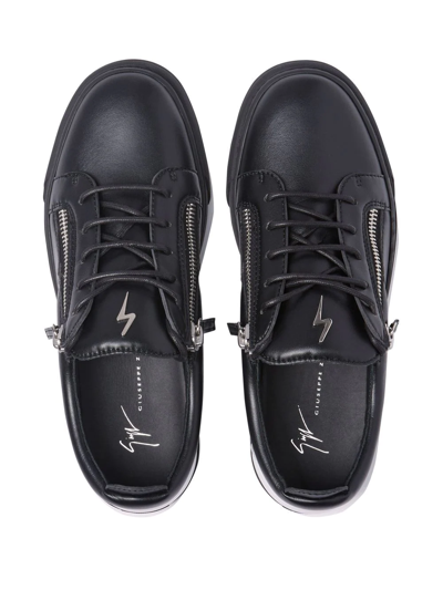 Shop Giuseppe Zanotti Frankie Low-top Sneakers In Black