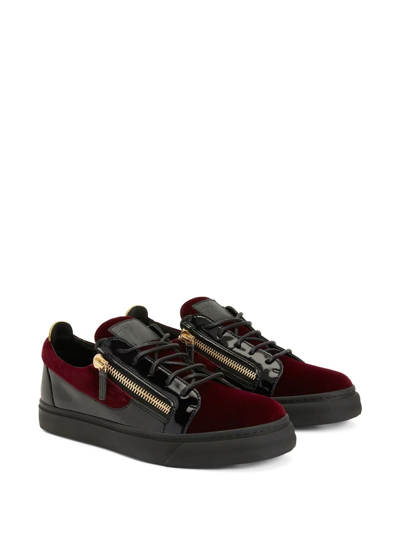 Shop Giuseppe Zanotti Frankie Low-top Sneakers In Red