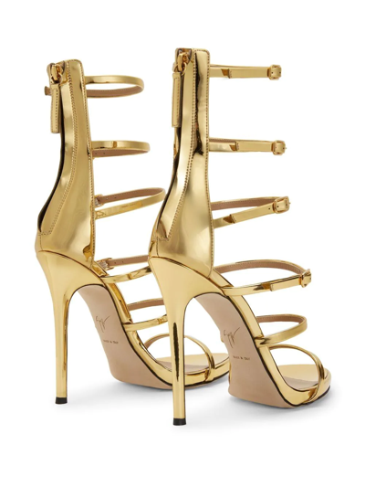 Shop Giuseppe Zanotti Margaret Multi-strap Sandals In Gold