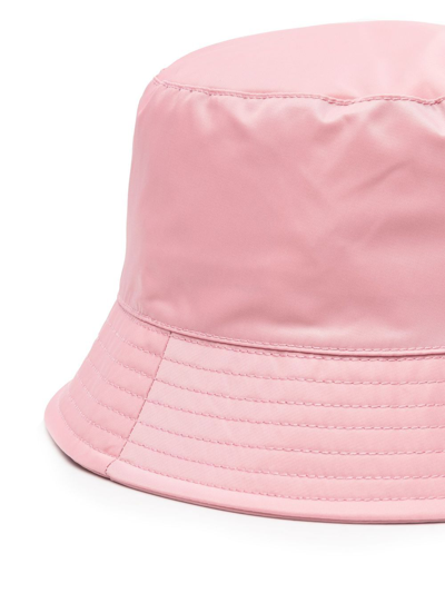 Shop Palm Angels Lettering Logo Bucket Hat In Rosa