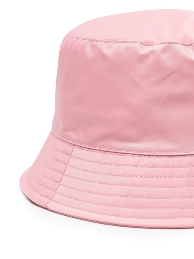 Palm Angels Classic Logo-embroidered Woven Bucket Hat In Rosa