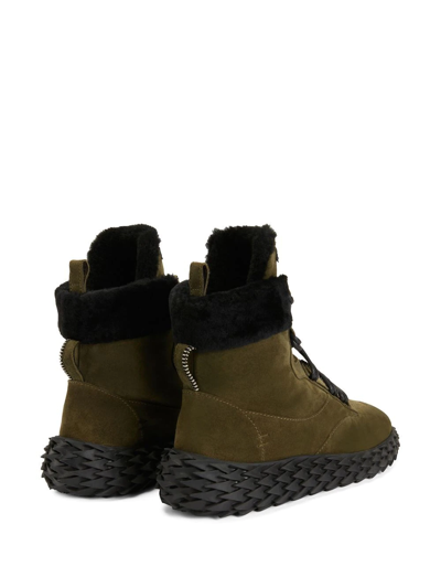 Shop Giuseppe Zanotti Urchin High-top Sneaker Boots In Green