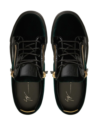 Giuseppe Zanotti Black May London Frankie Sneakers In Green