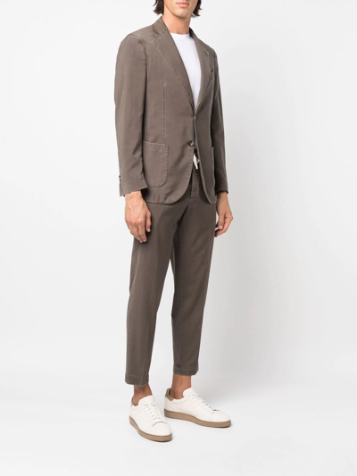Shop Dell'oglio Single-breasted Wool Suit In Grau