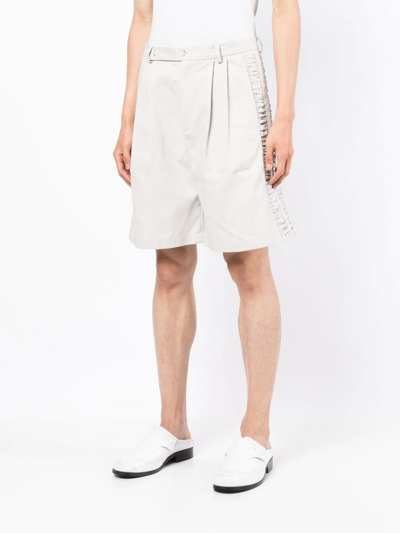 Shop Onefifteen X Anowhereman Ruched-detail Shorts In Grey