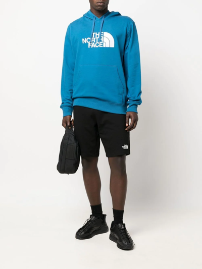 The North Face Embroidered-logo Knee-length Shorts In Black