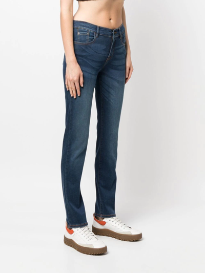 Barbour Faded Slim-leg Jeans In Blau
