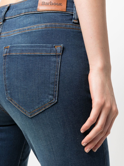 Barbour Faded Slim-leg Jeans In Blau
