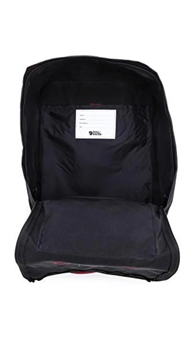 Shop Fjall Raven Kanken Backpack In Black/ox Red