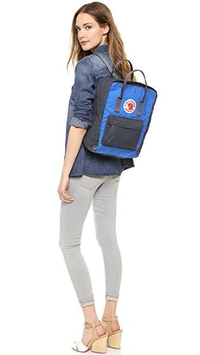 Shop Fjall Raven Kanken Backpack In Graphite/un Blue