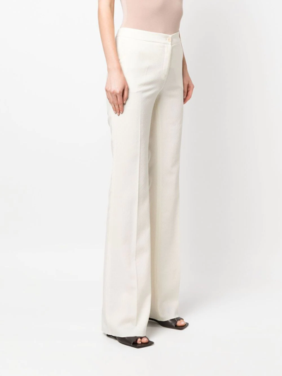 Shop Etro High-rise Wide-leg Trousers In Nude