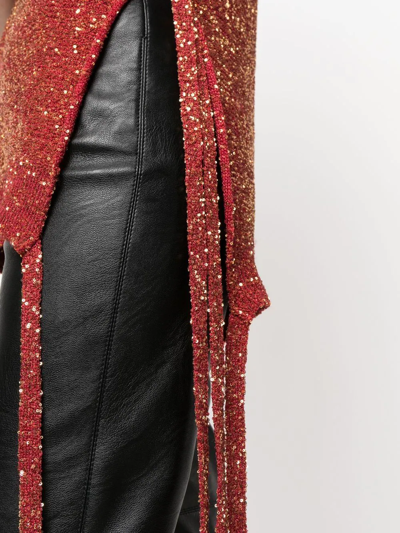 Shop Stella Mccartney Sequin-embellished Knit Tank Top In Rot