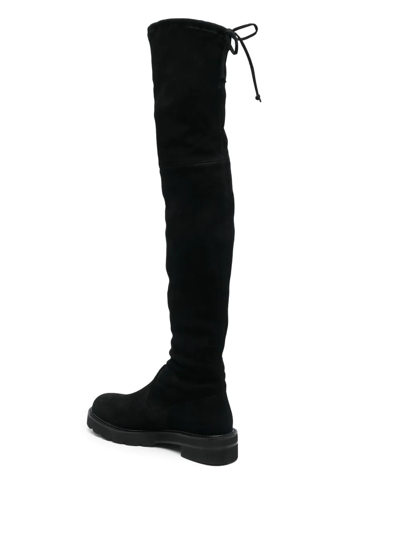 Stuart Weitzman Lowland Lift Thigh-high Boots In Schwarz