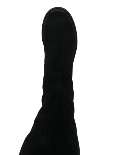 Stuart Weitzman Lowland Lift Thigh-high Boots In Schwarz