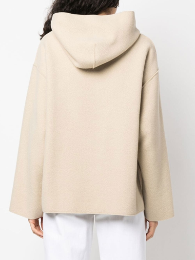 Shop Mm6 Maison Margiela Oversized Pullover Hoodie In Nude