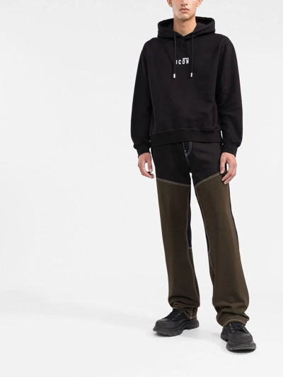 Dsquared2 Logo Hoodie In Schwarz