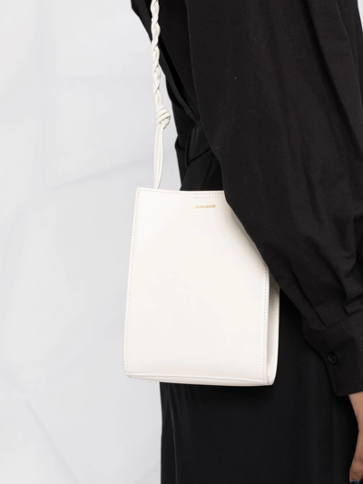 Shop Jil Sander Tangle Shoulder Bag In Weiss