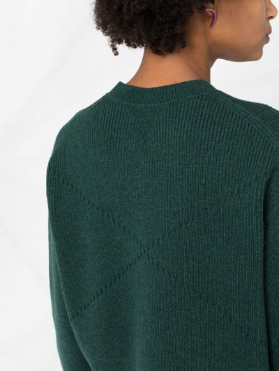 Shop Bottega Veneta Ribbed-knit Cashmere Jumper In Grün