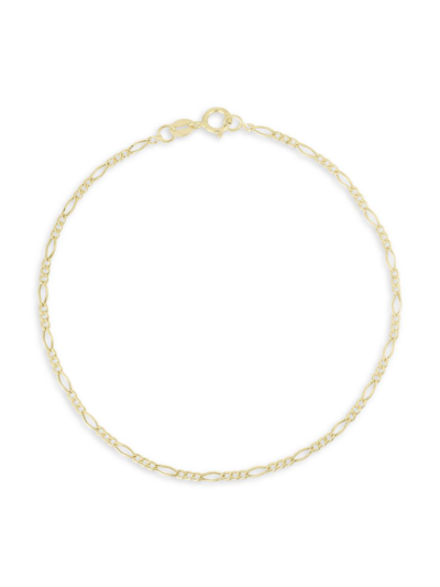 Shop Saks Fifth Avenue Women's 14k Yellow Gold Figaro Anklet