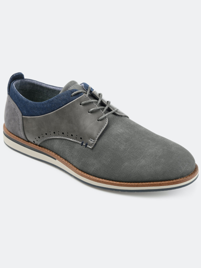Shop Vance Co. Shoes Vance Co. Latrell Embossed Casual Dress Shoe In Grey