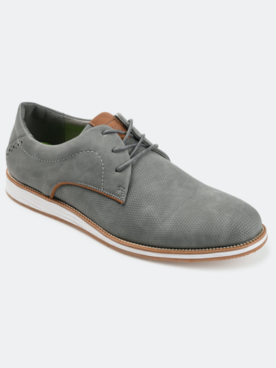 Shop Vance Co. Shoes Vance Co. Blaine Embossed Casual Dress Shoe In Grey