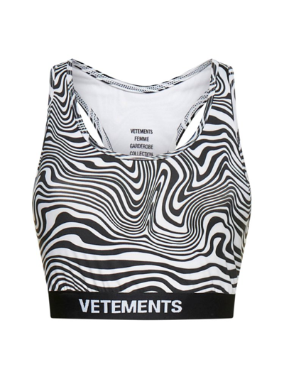 zebra-print bra top, VETEMENTS