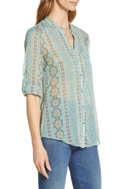 Shop Kut From The Kloth Jasmine Top In Albi Stripe Turquoise