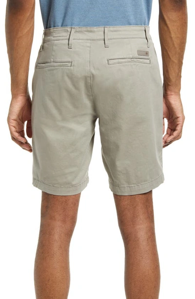 Shop Ag Wanderer Stretch Cotton Chino Shorts In Grey Haze