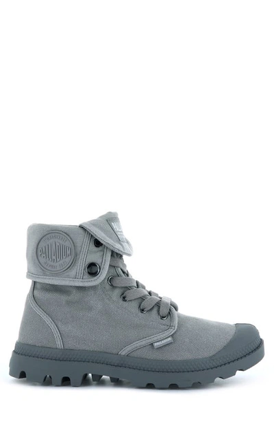 Shop Palladium 'baggy' Canvas Boot In Titanium/ High Rise