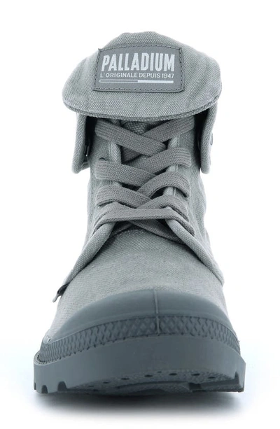 Shop Palladium 'baggy' Canvas Boot In Titanium/ High Rise