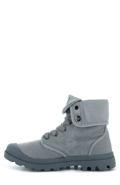 Shop Palladium 'baggy' Canvas Boot In Titanium/ High Rise