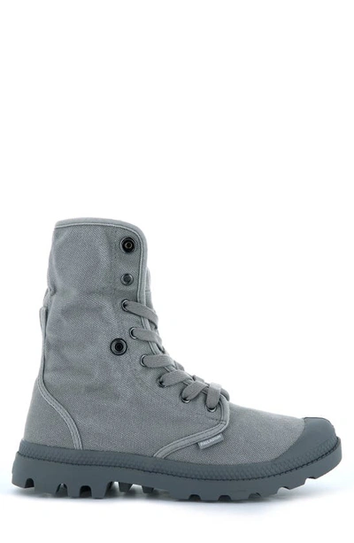 Shop Palladium 'baggy' Canvas Boot In Titanium/ High Rise