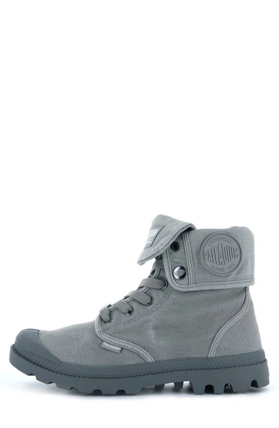 Shop Palladium 'baggy' Canvas Boot In Titanium/ High Rise