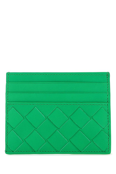 Shop Bottega Veneta Intrecciato Card Holder In Green