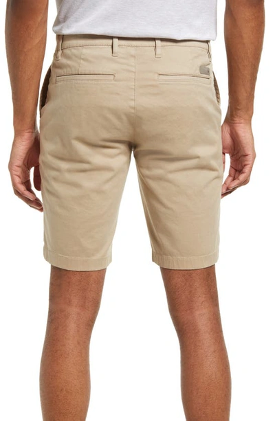 Shop Ag Griffin Stretch Cotton Shorts In Dry Dust