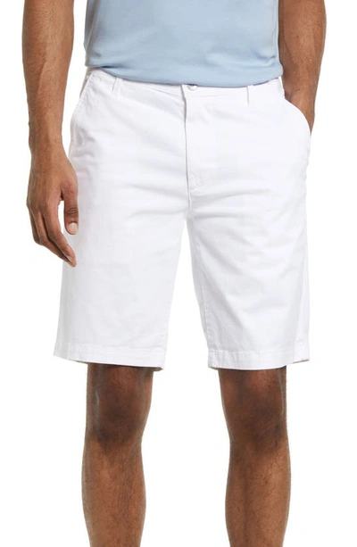 Shop Ag Griffin Stretch Cotton Shorts In White