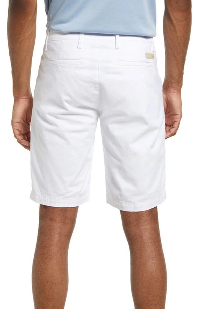 Shop Ag Griffin Stretch Cotton Shorts In White