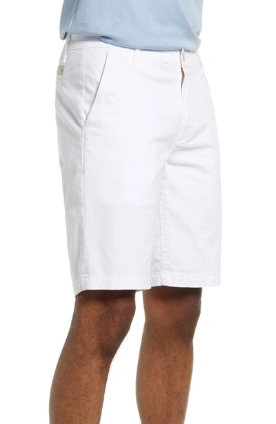 Shop Ag Griffin Stretch Cotton Shorts In White