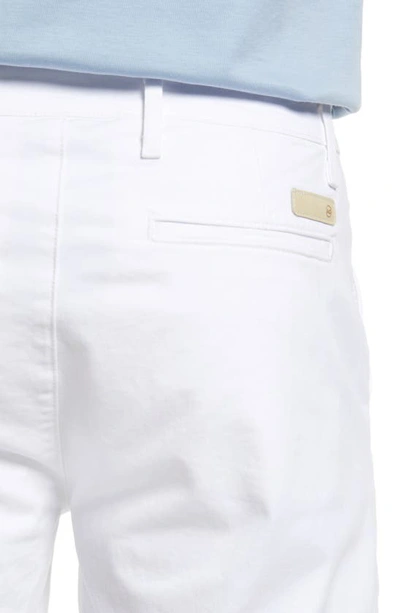 Shop Ag Griffin Stretch Cotton Shorts In White