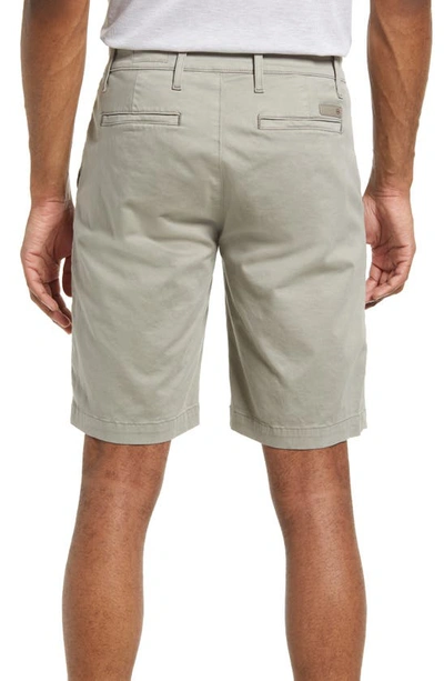 Shop Ag Griffin Stretch Cotton Shorts In Grey Haze