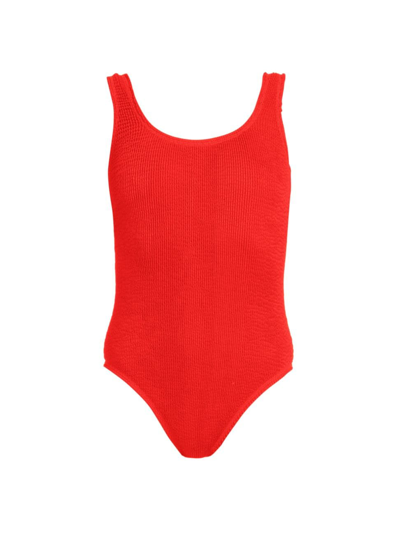Shop Bottega Veneta Crinkled Nylon One-piece Swimsuit In Burst