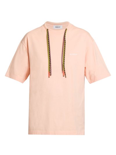 Shop Ambush Women's Multicord Crewneck T-shirt In Peach Quartz
