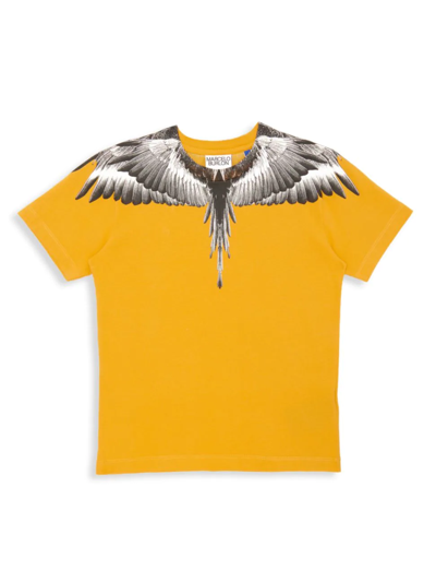 Shop Marcelo Burlon County Of Milan Little Boy's & Boy's Travel Wings T-shirt In Yellow