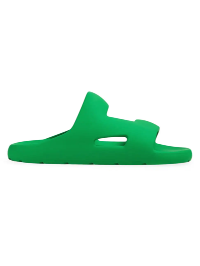 Shop Bottega Veneta Men's Rubber Gel Sandals In Parakeet