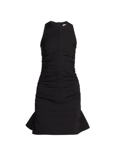 Shop Bottega Veneta Women's Ruched Flare Minidress In Black