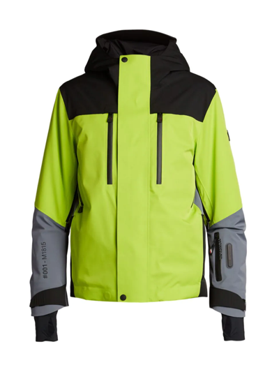 Shop Moncler Men's Cerniat Ski Jacket In Green Black Grey