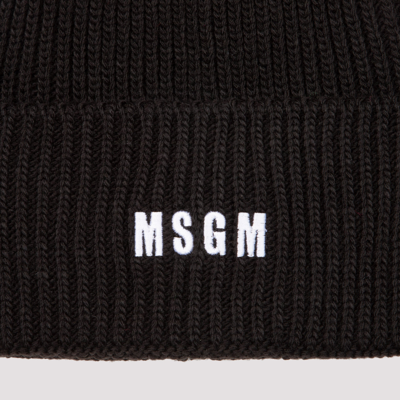 Shop Msgm Cap With Logo Hat In Black